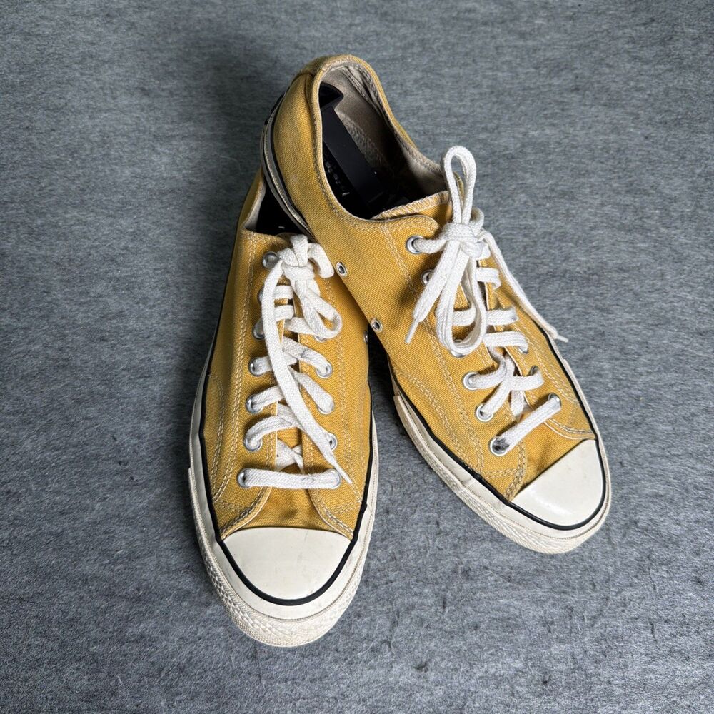 Converse Chuck Taylor All Star Low-Top Yellow Canvas Sneakers - M11/W13
